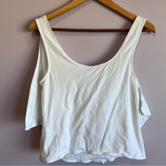 NWT Free People Dramatic Big Bow Ivory Cropped Tank Top Size Small - Picture 2 of 10